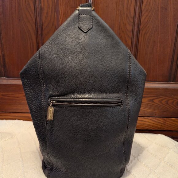 VINTAGE COACH Sonoma FlatPack Backpack Crossbody in Black Leather 4917 - Picture 2 of 11